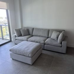 New Grey Sofa Cloud Couch Sectional
