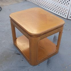 Solid Oak Dining End Table 