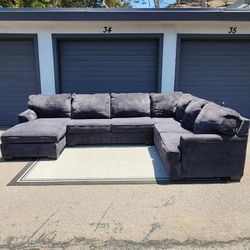 Ashley's Large Grey Sectional Couch 
