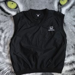 Rare Vintage Embroidered Honda Employee / Promo Windbreaker Sweater Vest Sz Xl NWOT 