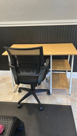 Desk and chair