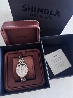 Brand new Shinola derby two tone watch