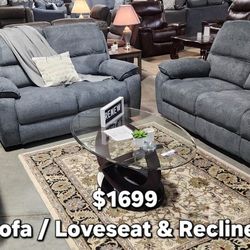 New Sofa/Loveseat &Recliner 