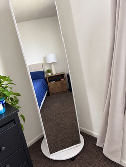 Full-Length Floor Mirror White Frame