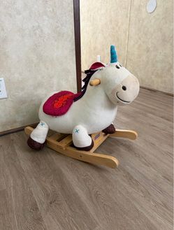 Plush Unicorn Rocking Horse Toy