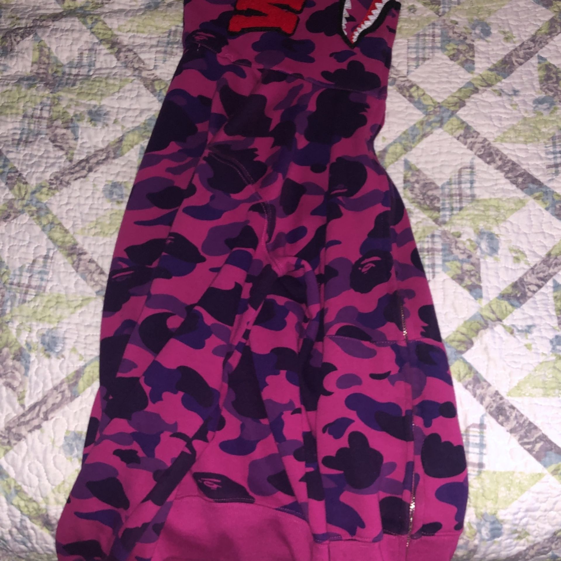 REAL PURPLE CAMO BAPE ZIP UP