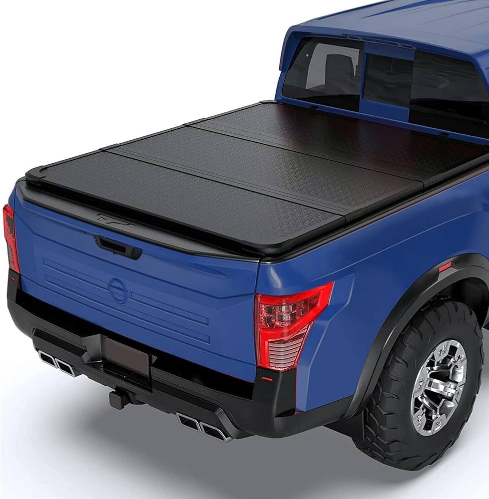 PENSUN 5FT Hard 3-Fold Truck Bed Cover W/LED Fit for 2005-2025 Nissan Frontier 400LB