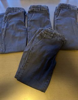 4 Girls' School Pants, Size 10