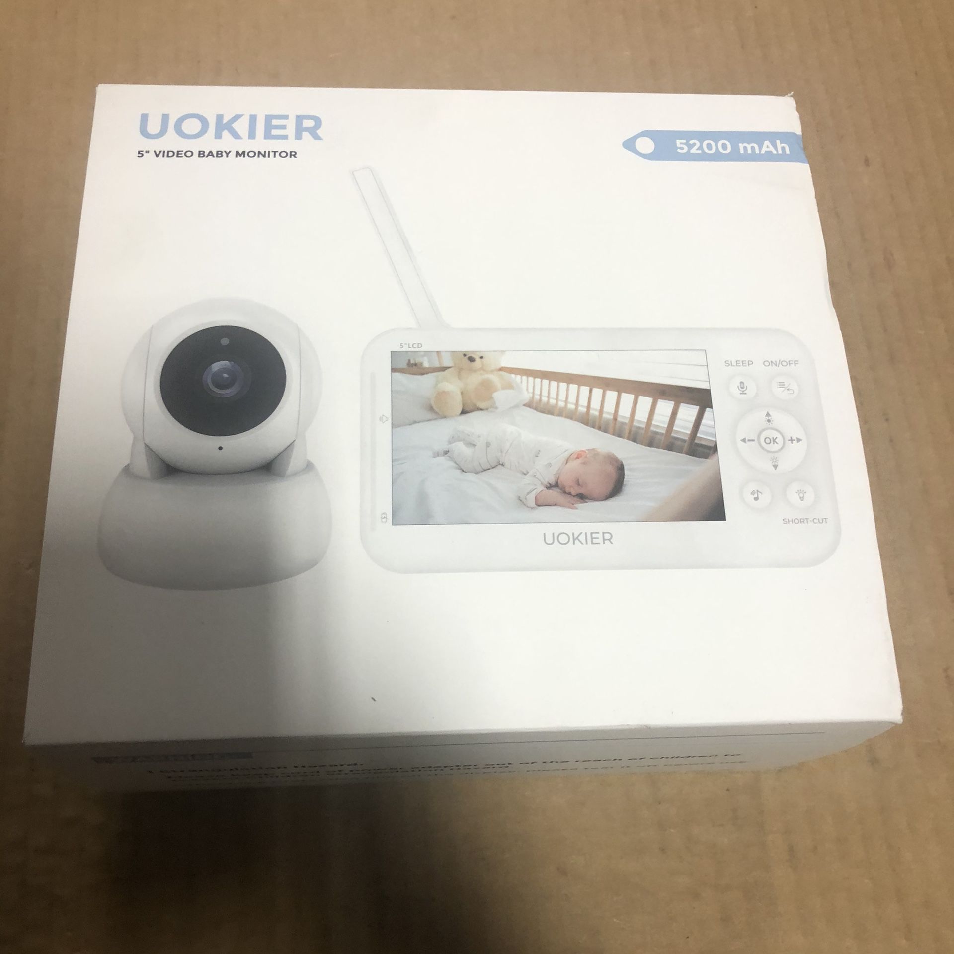 Baby Monitor, UOKIER 1080P 5" HD Display Video Baby Monitor with Night Vision 