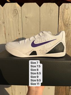 Kobe 9 White Court Purple all sizes