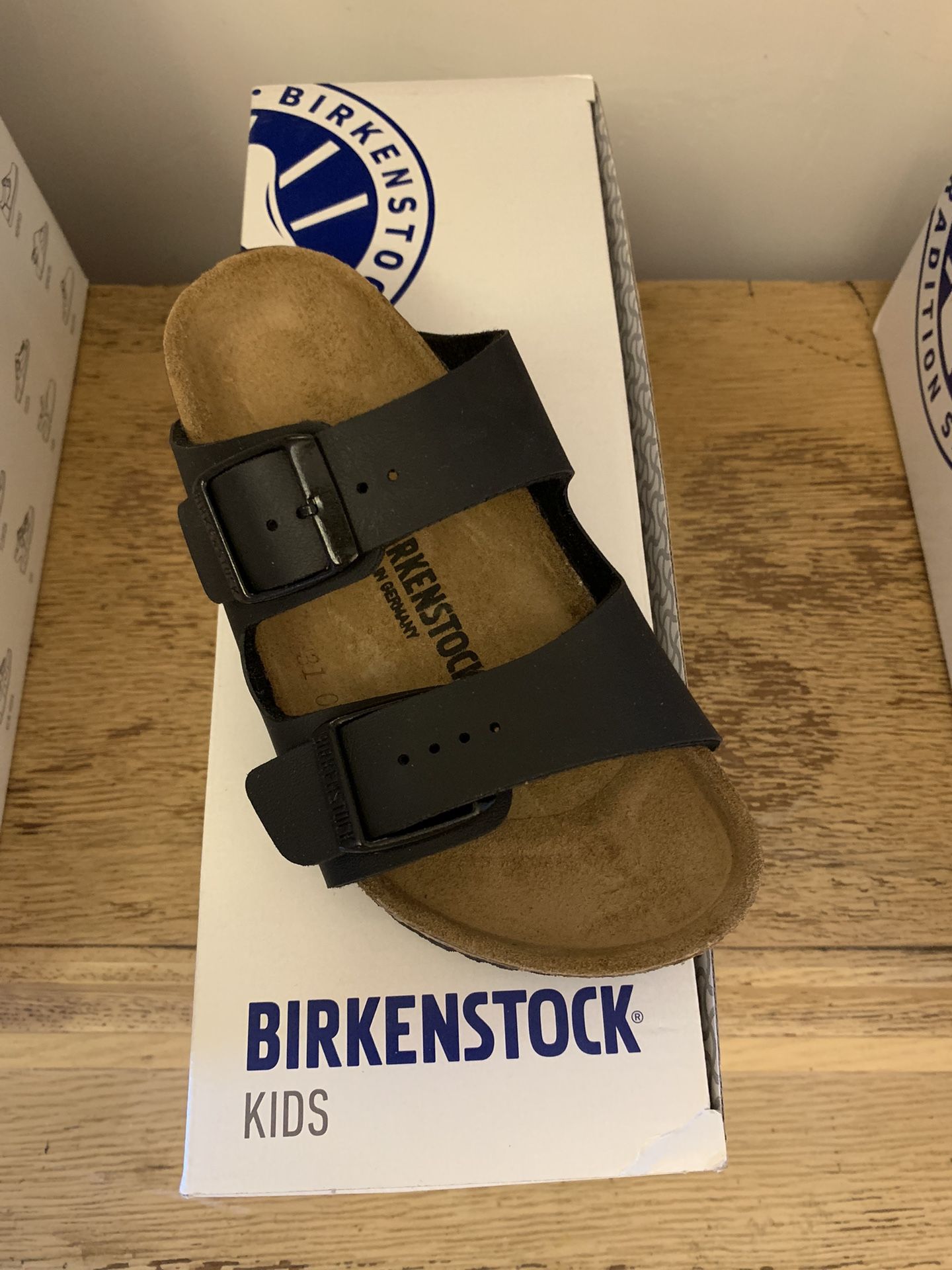Black Birkenstock Kids Sandals 