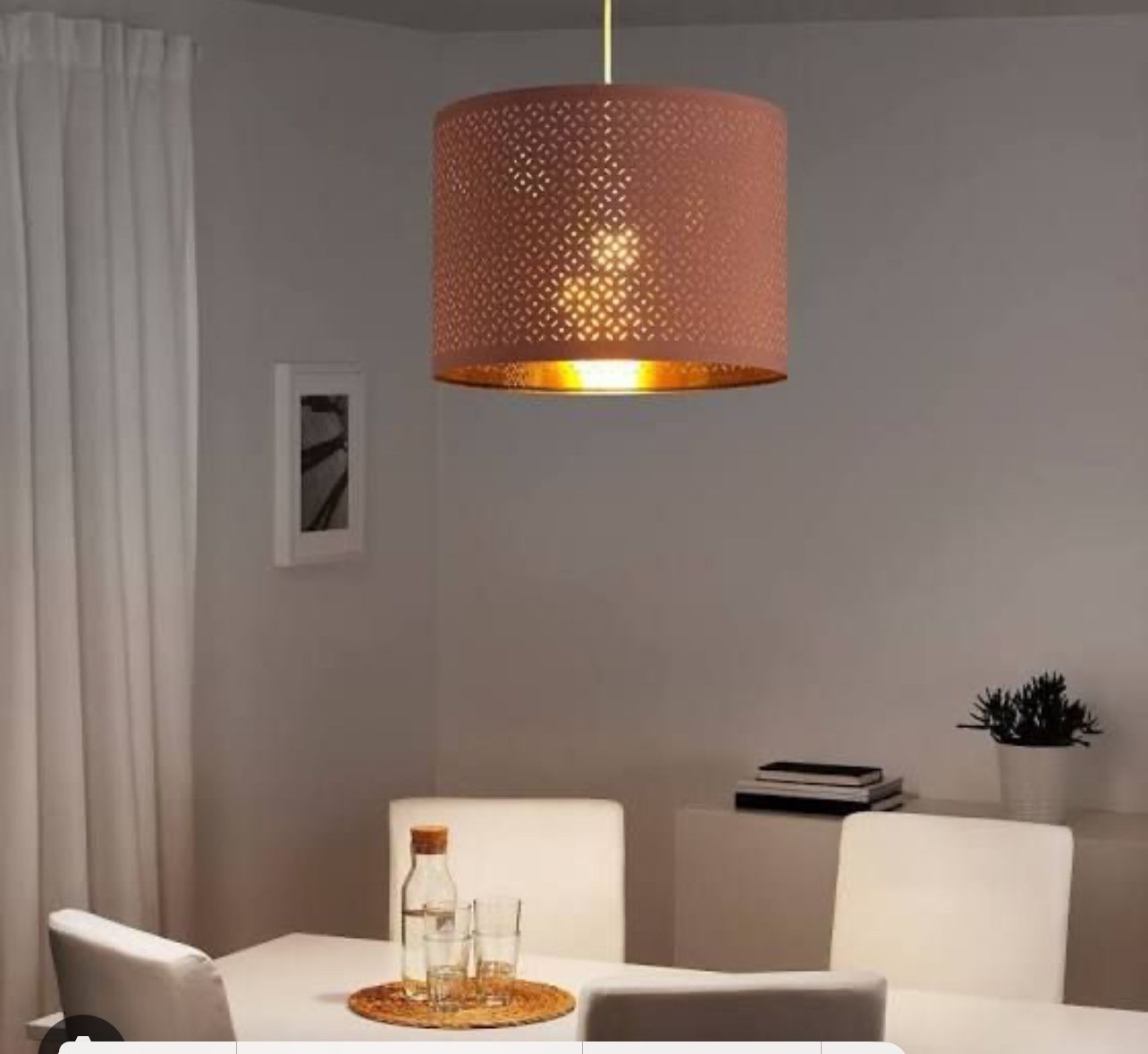 IKEA NYMO Large pink lamp shade
