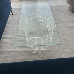 Acrylic Art Deco Coffee Table 48 Inch 