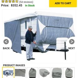 Classic Accessories PolyPro III Deluxe Travel Trailer Cover - Model 6 30'- 33' RVs Grey