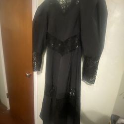 Black  Satin Lace Dress