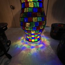 Glass mosaic hurricane candle 6 Piece Set