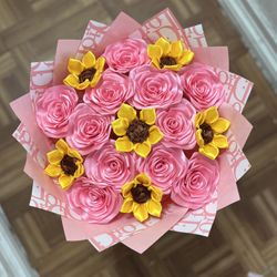 Pink Sunflower Bouquet 💗🌻