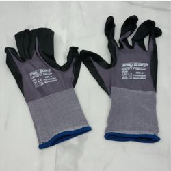 Body Guard Safety Gear - black/grey Knitwrist textured Nylon/Spandex Micro Foam Breathable Gloves