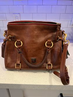 Dooney & Bourke Florentine leather Satchel in Chestnut