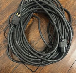 100ft heavy Duty Extension Cord SO cord 12/3 12awg Up To 20A for Dj Live music construction power tools production new build building etc