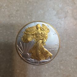 2014 Gold washed American Silver Eagle