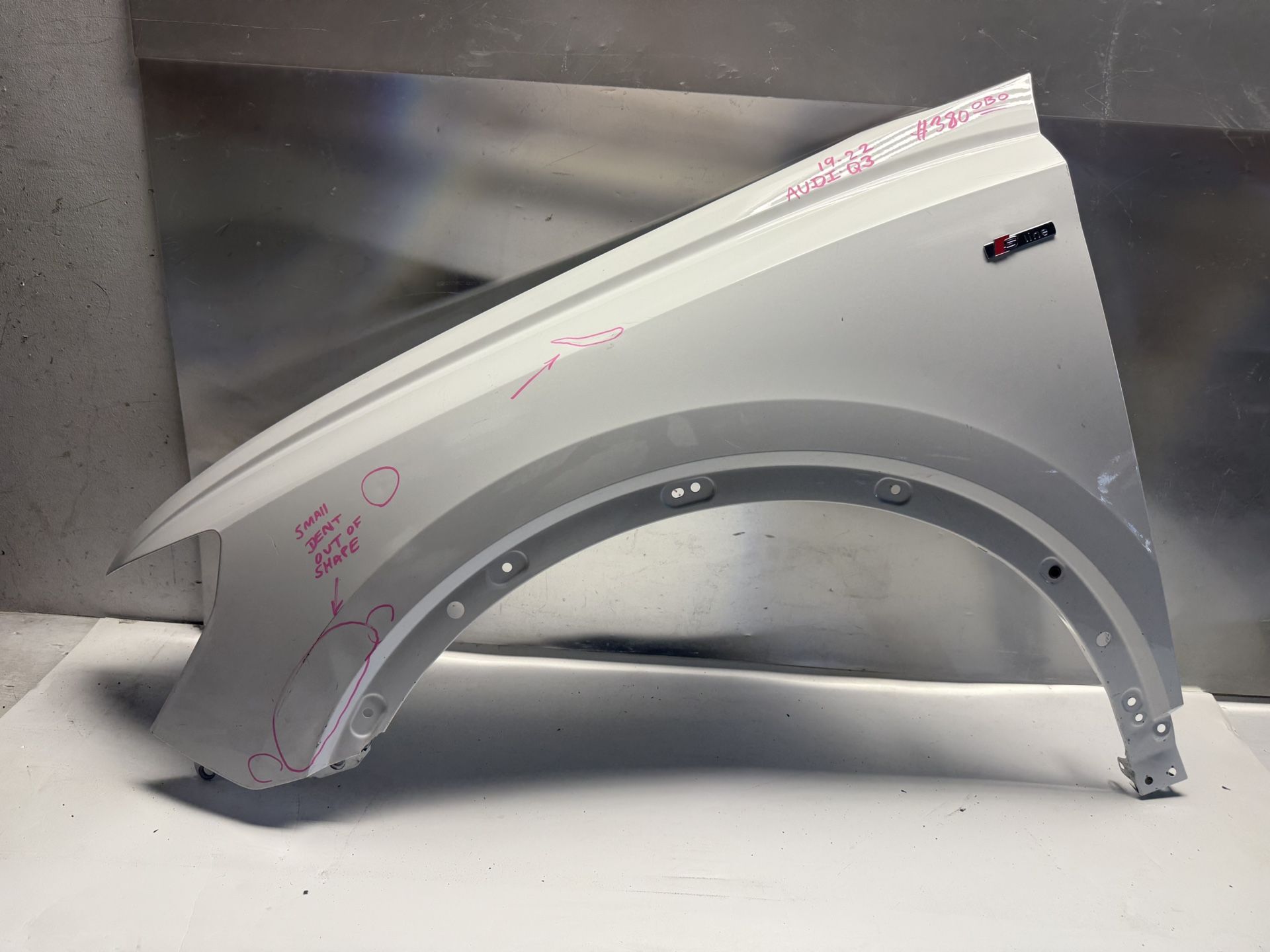 2019 2020 2021 2022 2023 AUDI Q3 Left Driver Side Fender Panel