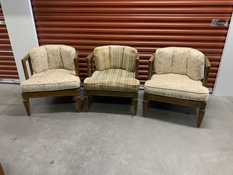 Antique French-Style Barrel Chairs