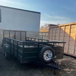 Utility trailer carson trailer high sides metal gate