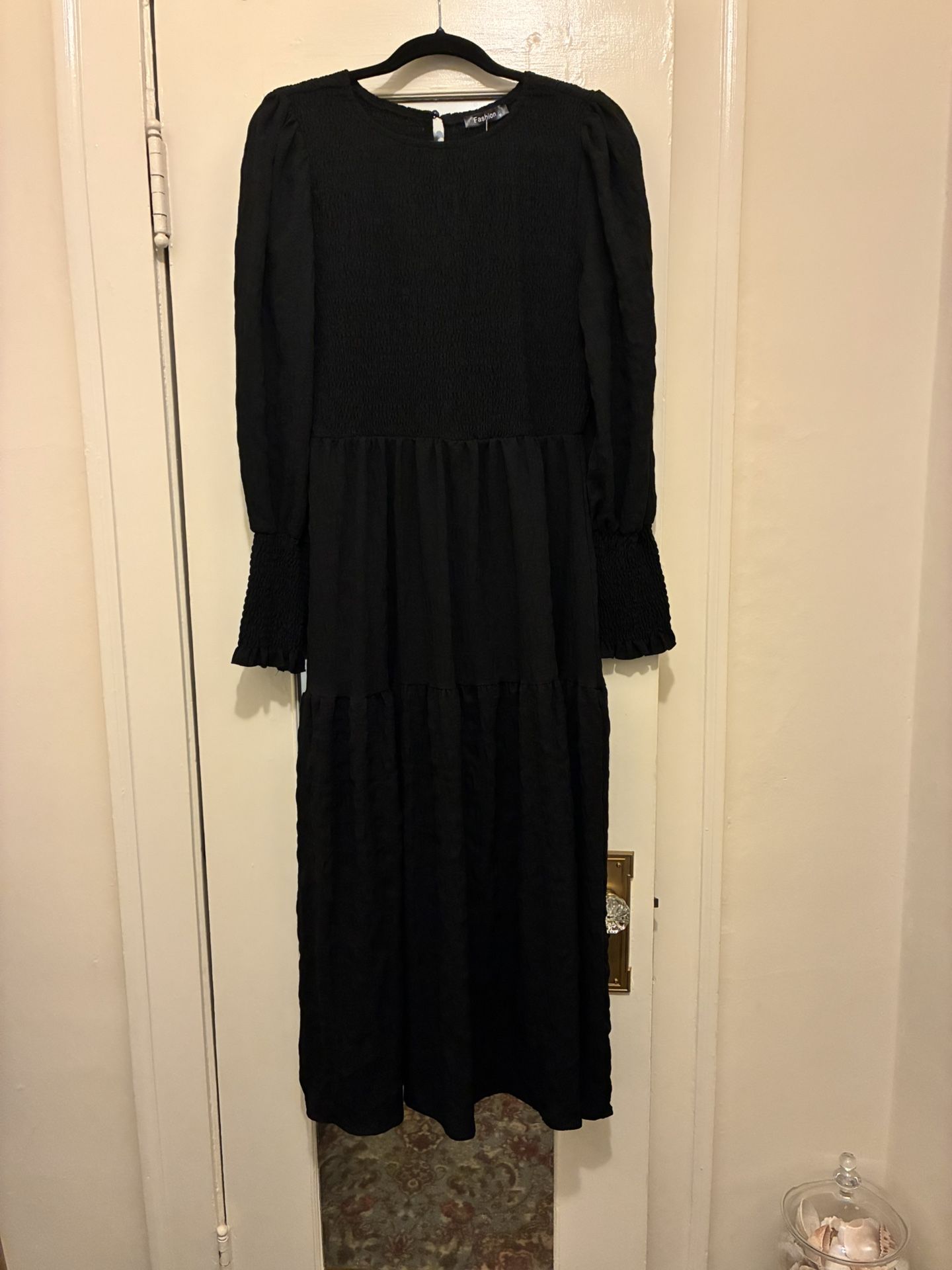 Black Midi Dress - Size M