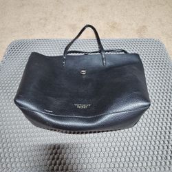 Victoria's Secret Black Leather Tote Bag