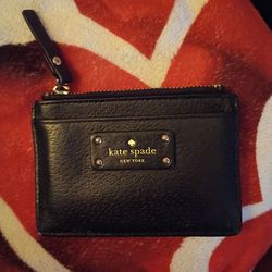 Kate Spade New York Black Leather Card Wallet