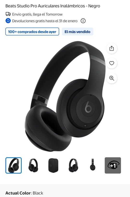 Beats Studio Pro Bluetooth Wireless Headphones - A)