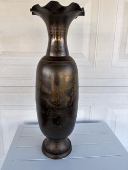 Vintage Brass large vase