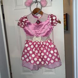 Infant Toddler Minnie Mouse Costume Dress Polka Dot Size 2