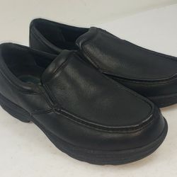 Nunn Bush Comfort Gel Mens Black Leather Loafers Slip On Shoes Size 10 M