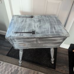 Farmhouse Side Table/End Table/ Storage22Hx17Wx22D