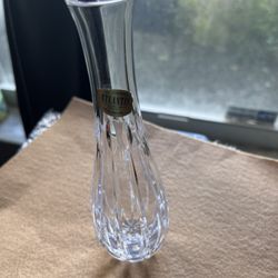  7 Crystal Bud Vases