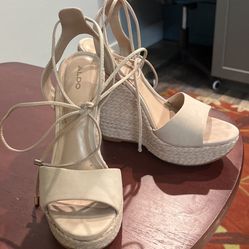 Nude Wedges -Aldo