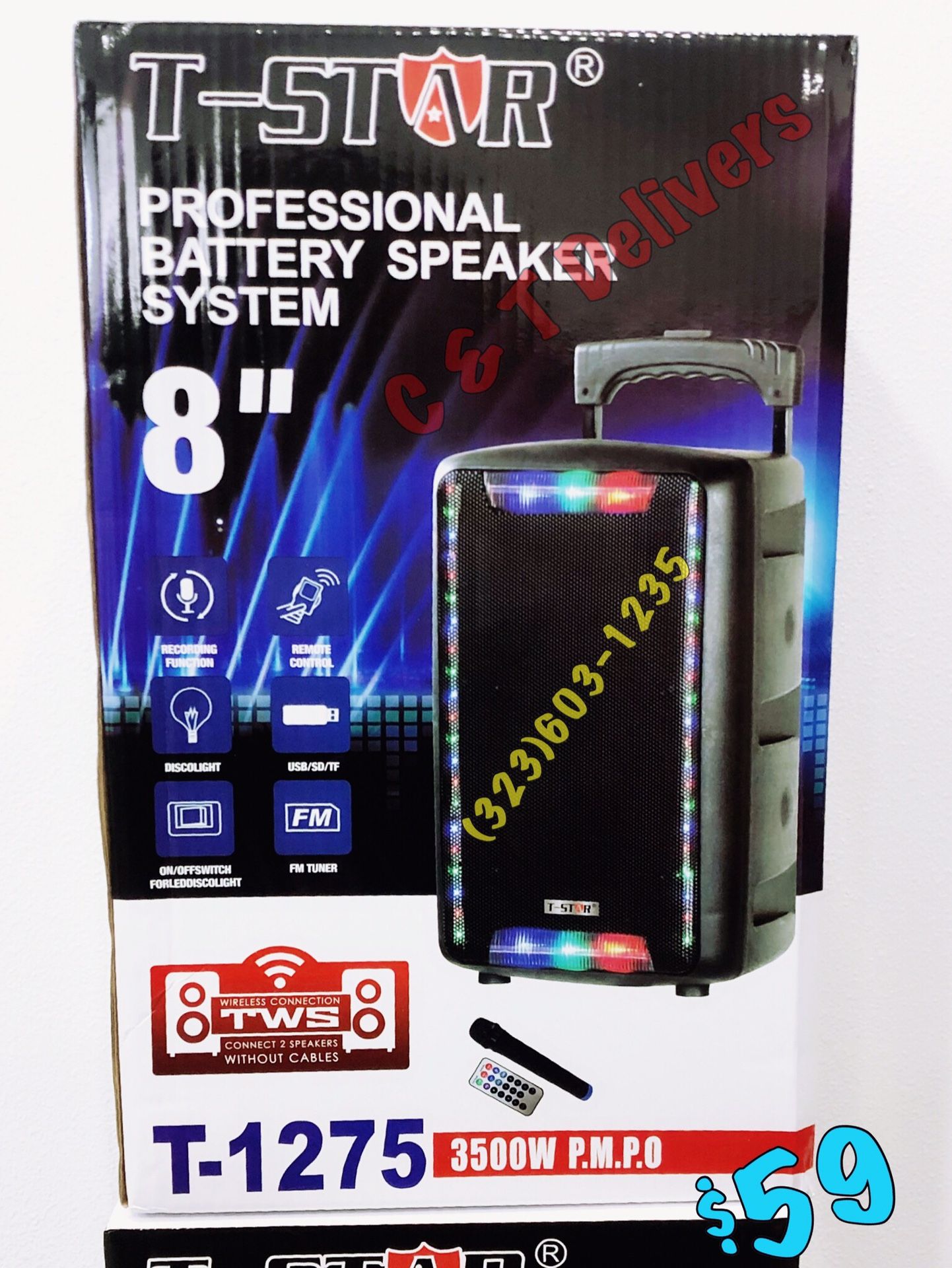 🎄 Gift Ready 🎄 Wireless 🎤 Included • 3,500 Watts* of Fun • New in Box • BLUETOOTH 💥 MUCHO PARTY