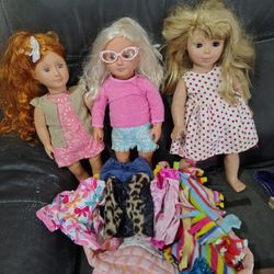 (3) American Girl Dolls 