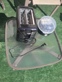 Black 2-Slice Toaster with Egg Cooker