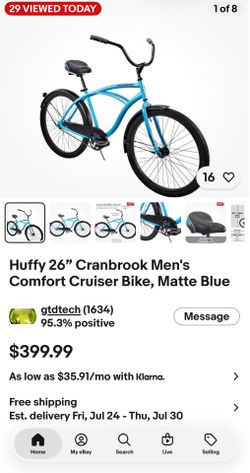Huffy cranbrook beach cruiser bicycle