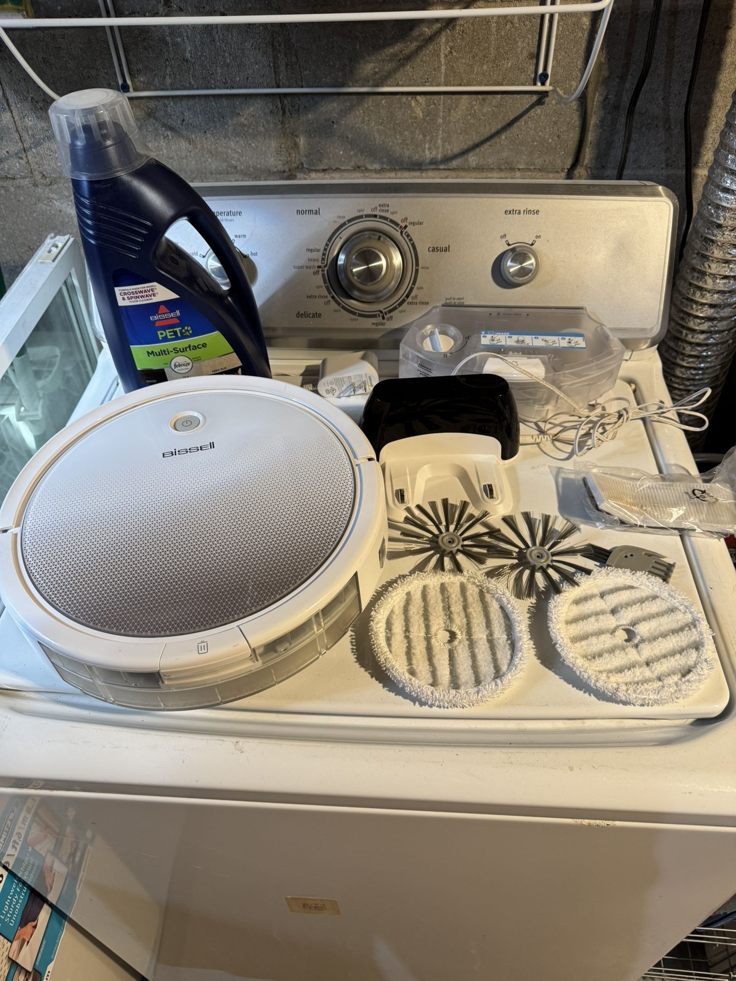 Bissell SpinWave Pet Robot, 2-in-1 Wet Mop and Dry Robot Vacuum, WiFi Connected