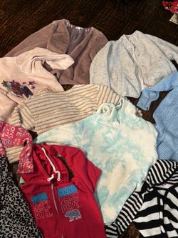 Garage Sale Girls Winter Sweaters And Pajamas. Size 8-10