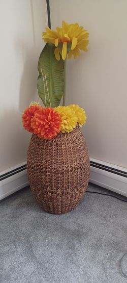 Wicker basket, crate, and barrel