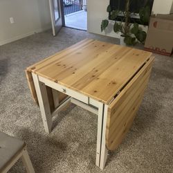 Foldable table. 