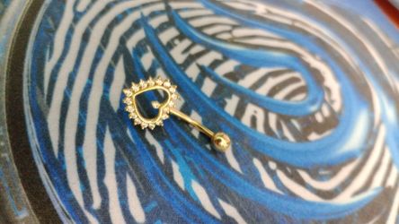 Belly ring 14k gold body piercing jewelry