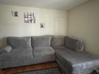 Grey sectional couch