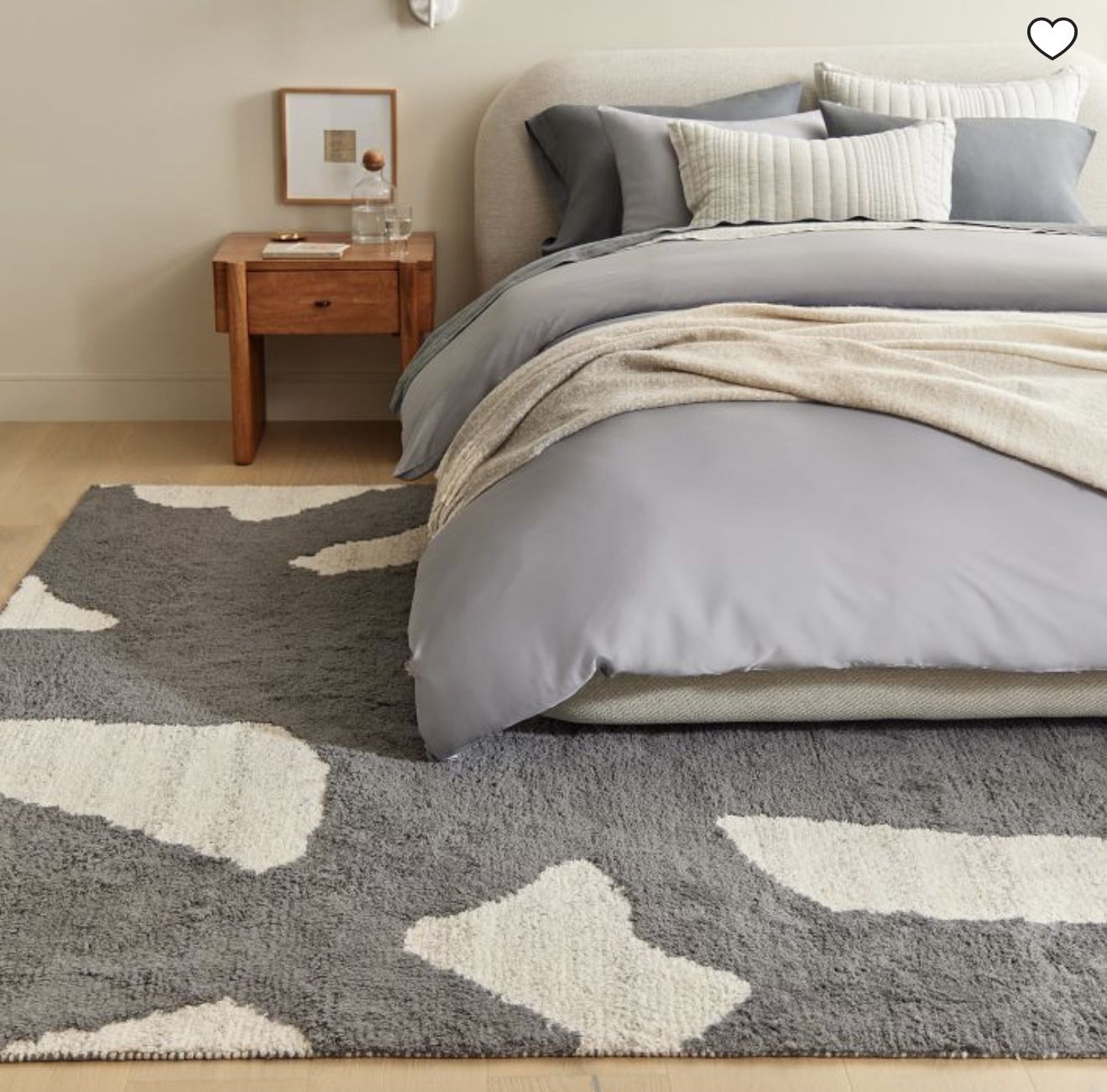 West Elm Cotton Wool Blue And Grey 5x8 Shag Rug Like New