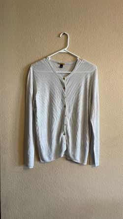 Silver Dana Bachman Button-Up Cardigan Size Large